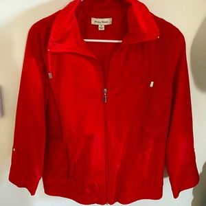 Brand new! Red jacket that could be doubled as a rain coat.